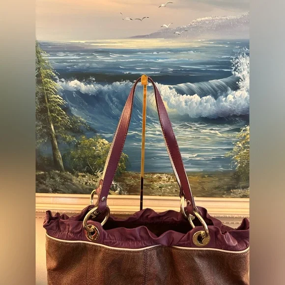 Etro Paisley Shoulder Bag purple leather - Picture 3 of 6